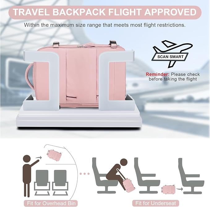 Travel Backpack for Women Airline Approved Carry on Backpack for Airplanes - Image 2