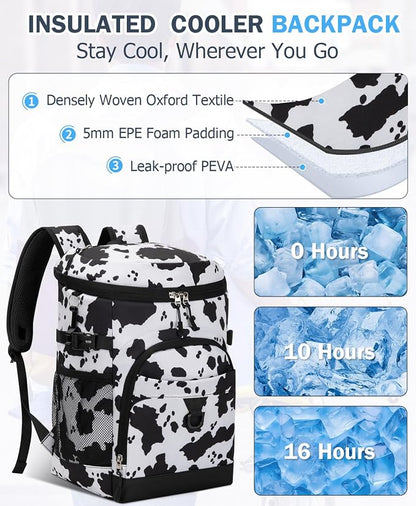 Cooler Backpack, 22L Waterproof Soft Backpack Coolers Leak Proof Beach Backpack - Image 3