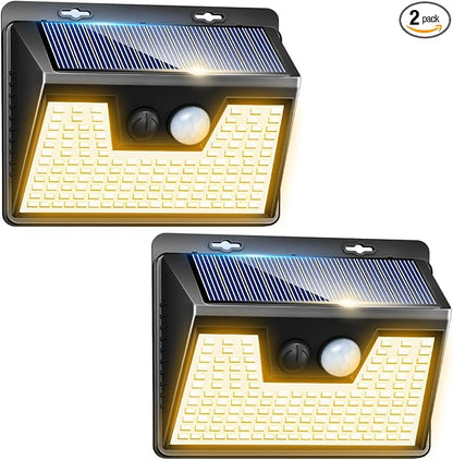 Peasur LED Solar Lights Outdoor Motion Sensor, 2 Packs Waterproof Solar Power by Peasur