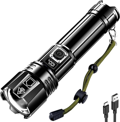 AKNEAR Rechargeable LED Flashlight 99000 High Lumens, Super Bright Flashlights by AKNEARHeadlampRechargeable