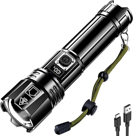 AKNEAR Rechargeable LED Flashlight 99000 High Lumens, Super Bright Flashlights by AKNEARHeadlampRechargeable