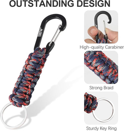 EOTW Paracord Keychain for Men Women Paracord Carabiner Backpack Keychain - Image 3