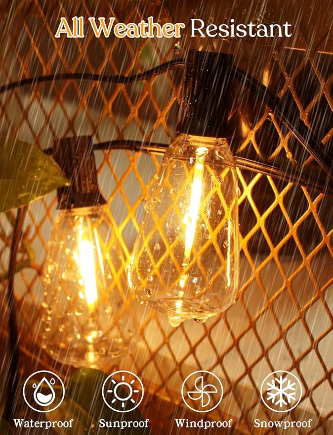 YOYONACY 50 FT Outdoor String Lights - Image 5
