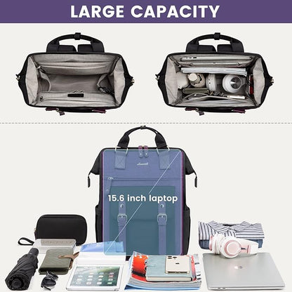 LOVEVOOK Backpack for Women, Teacher Work Bag Laptop Backpack, Nurse Bags - Image 3