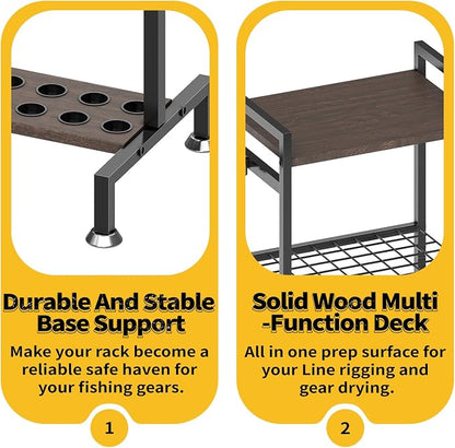 SOYEEZE Fishing Rod Holder for 28 Rods, Ground Stand Fishing Pole Holders for - Image 3