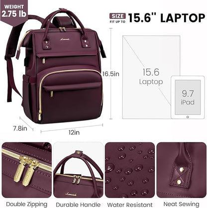 LOVEVOOK Leather Laptop Backpack - Image 5