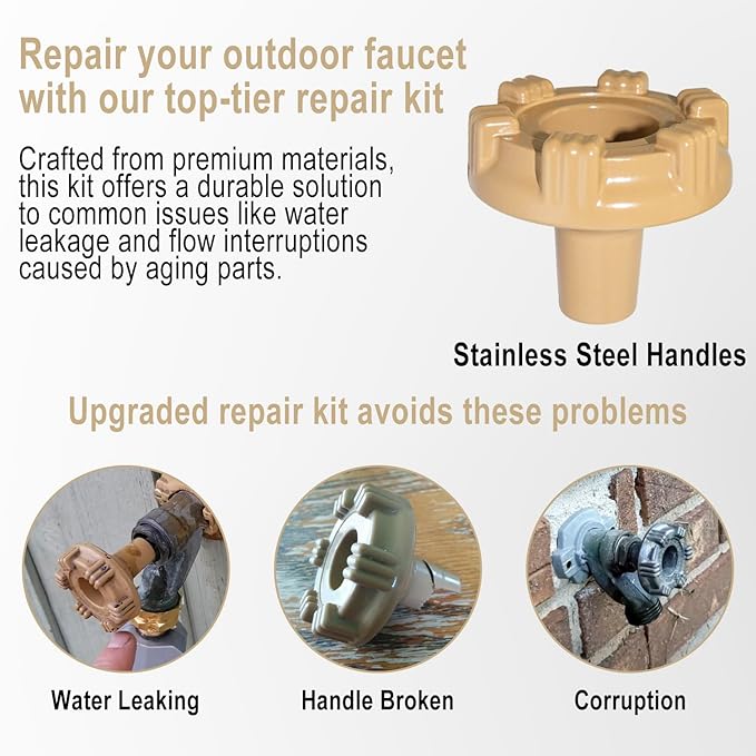 RK-14MH Outside Faucet Repair Kit Metal Handle Compatible - Image 3