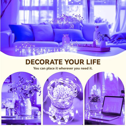 HXWEIYE Rechargeable Fairy Lights Battery Operated, DIY Timer & 8 Modes - Image 9