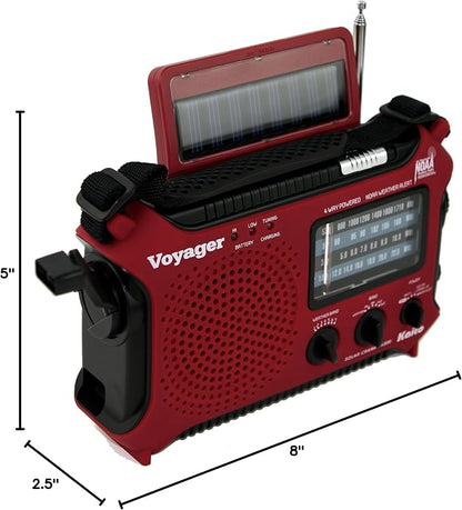 Kaito KA500RED 5-Way Powered Emergency AM/FM/SW Weather Alert Radio - Image 10