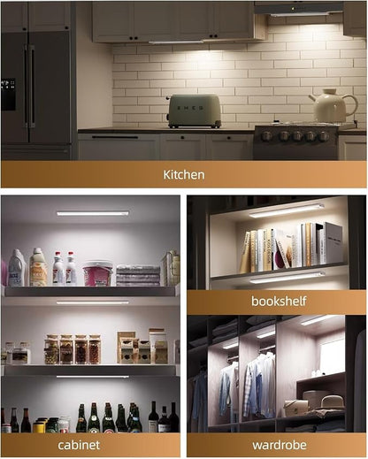 6Pack 16inch Under Cabinet Lighting, Rechargeable Motion Sensor Light Wireless - Image 9