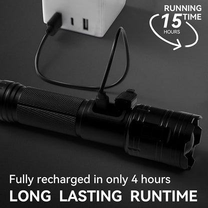 Rechargeable Flashlights 90, 000 High Lumen, 2 Pack Super Bright LED Flashlight - Image 3