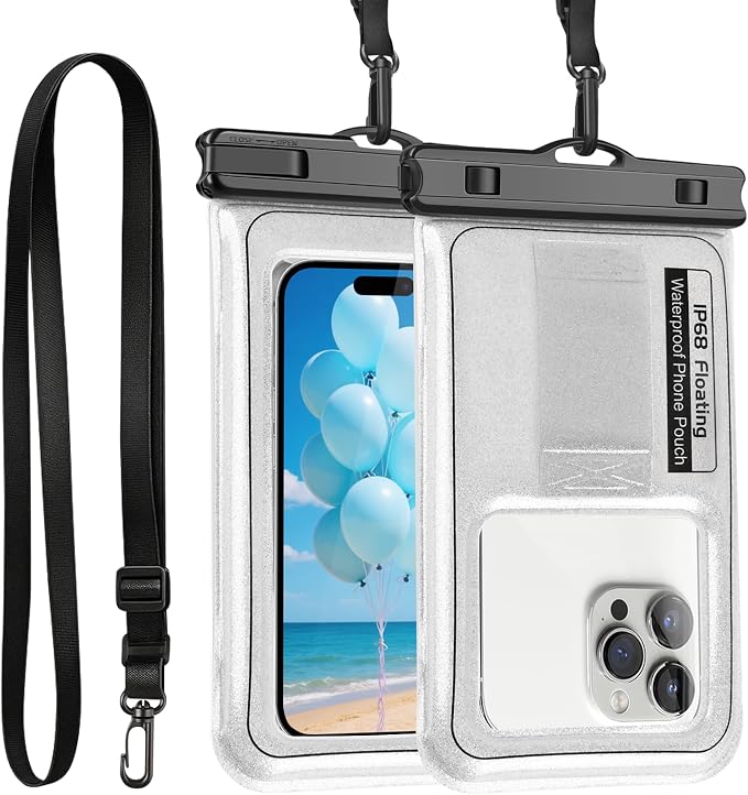 Waterproof Phone Pouch, IP68 Floating Waterproof Phone Case, Dry Bag Beach by Kebrela