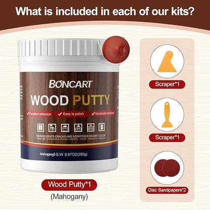 BONCART Mahogany Wood Filler, Wood Putty can Quickly Repair Holes, and Scorched - Image 6
