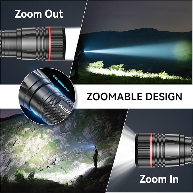 WdtPro Rechargeable Flashlights High Lumens, 1 Pack 10H Long Lasting Super - Image 6