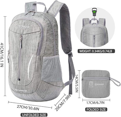 ZOMAKE 25L Ultra Lightweight Packable Backpack, Foldable Hiking Backpacks Water - Image 2