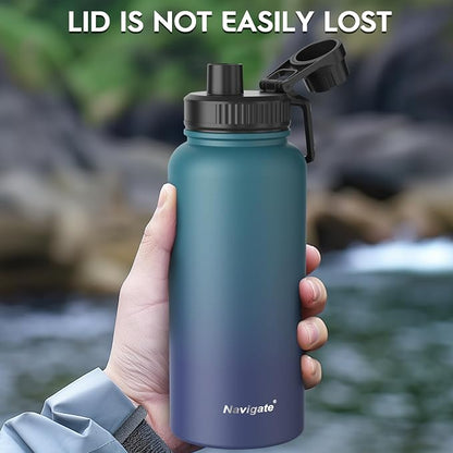 Navigate 32 oz Insulated Stainless Steel Sports Water Bottle - Image 7
