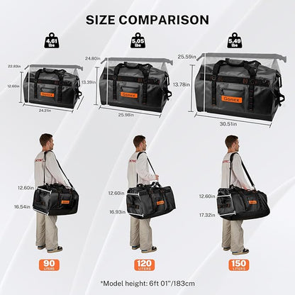 Gonex Waterproof Duffel Bag, 150L Heavy Duty Dry Duffle Bag - Image 2
