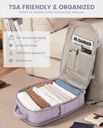 LOVEVOOK Travel Backpack For Women, 40L Carry On Backpack Flight Approved - Image 3