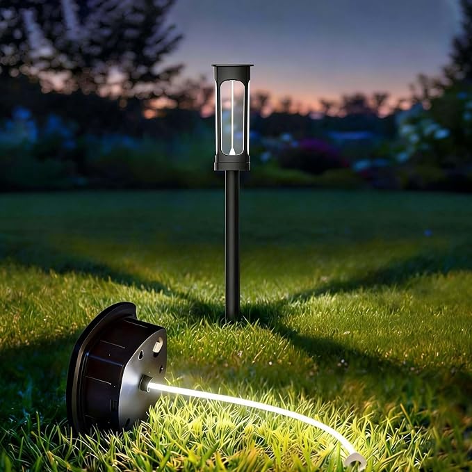 Solar Pathway Lights Outdoor 1 Pack, Upgraded Brighter 6 Inch extended filament by Unknown