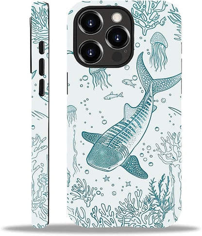 for iPhone 13 Pro Case, HH2 Ocean Whale Shark Hybrid 2 Layer Hard Shell by Unknown