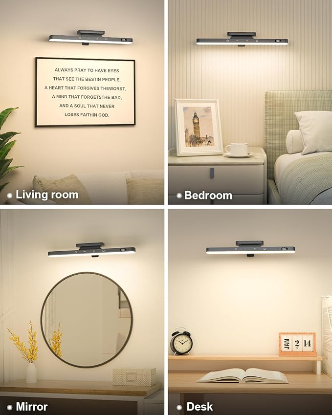 WILLED 3W Picture Lights for Wall, Rechargeable Battery Operated Picture Light - Image 6