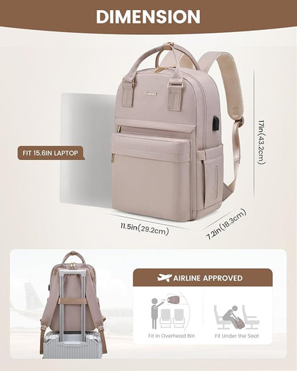 LOVEVOOK Laptop Backpack for Women 15.6 Inch Laptop Bag - Image 6