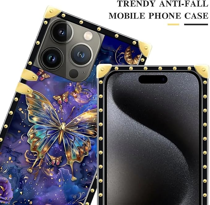 Compatible with iPhone 16 Pro Max Case, Glistening Golden Butterfly Vibrant - Image 4