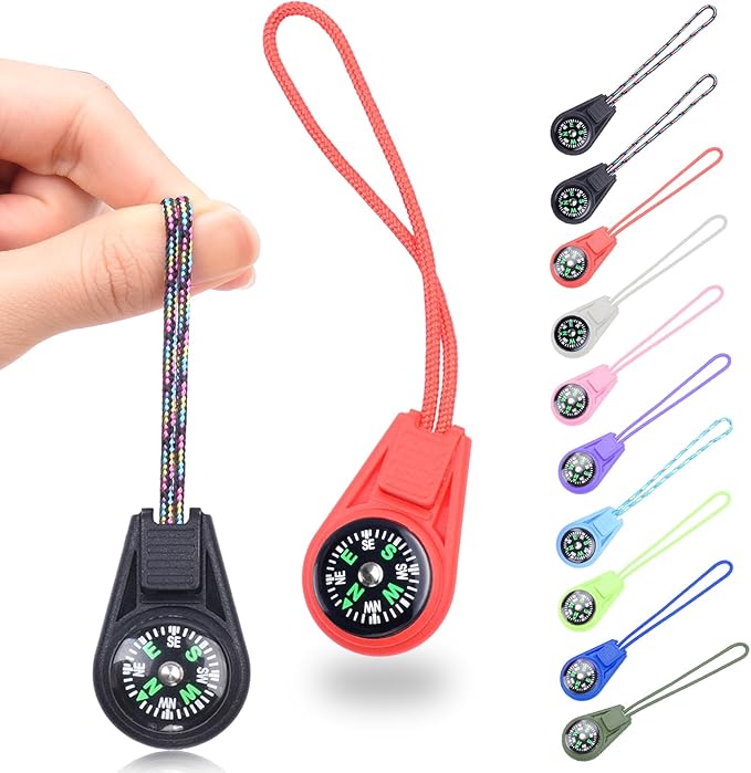 50 Pack Compass for Kids Mini Compasses Bulk Kids Toy Compass for Party by CooBigo