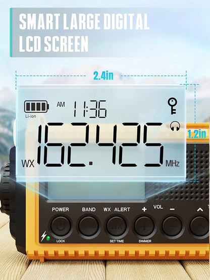 5000 Emergency Weather Radio- Portable Radio AM/FM/SW/NOAA - Image 8