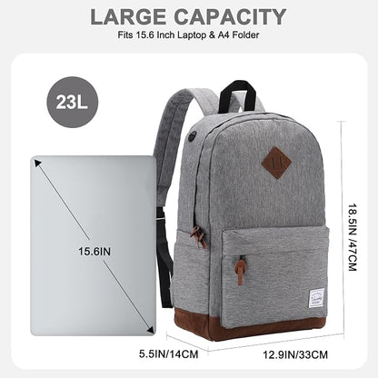 Backpack for Men Women, VASCHY Classic Water-resistant Lightweight Travel - Image 2