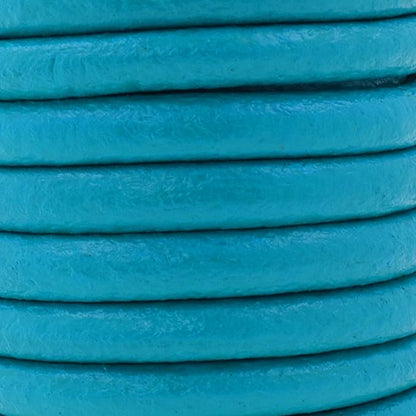 Mandala Crafts Round Genuine Teal Leather Cord - Image 3
