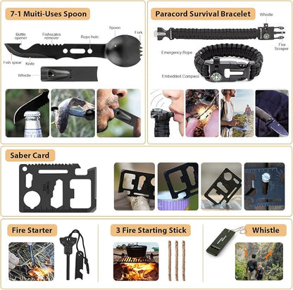 Survival Kit, Emergency Kit for Earthquake, Outdoor Adventure, Gifts for Men - Image 5