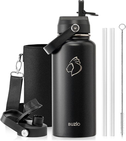 BUZIO Stainless Steel Water Bottle, 32 oz Vacuum Insulated Water Bottle by BUZIO