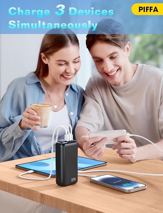 PIFFA Portable Charger Power Bank - 50000mAh Battery Pack - Image 2