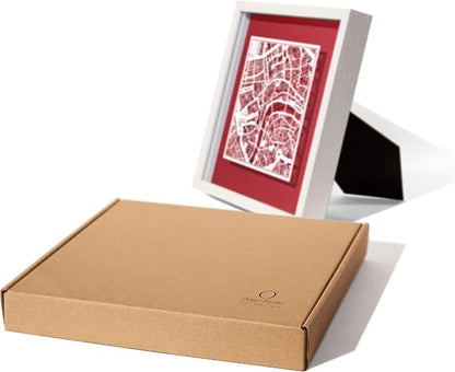 O3 Design Studio Washington D.C. Cut Map Framed, 9x9 inches, Paper Cutting Art - Image 5