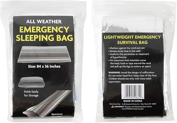 Mylar Emergency Thermal Blanket Sleeping Bag - Image 2