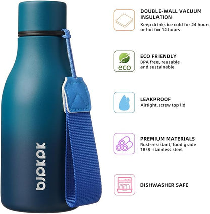 BJPKPK Insulated Water Bottles, 12oz Stainless Steel Metal Water Bottle - Image 2