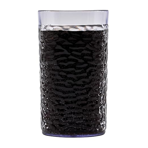 G.E.T. 3316-CL Heavy-Duty Shatterproof Plastic Pebbled Tumbler, 16 Ounce by Unknown