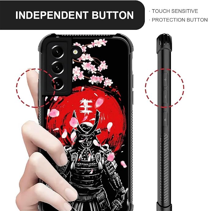 for Samsung Galaxy S22 Plus Case, Sakura Japanese Samurai Pattern Graphic - Image 4