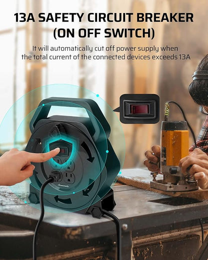 DEWENWILS Extension Cord Reel - Image 4