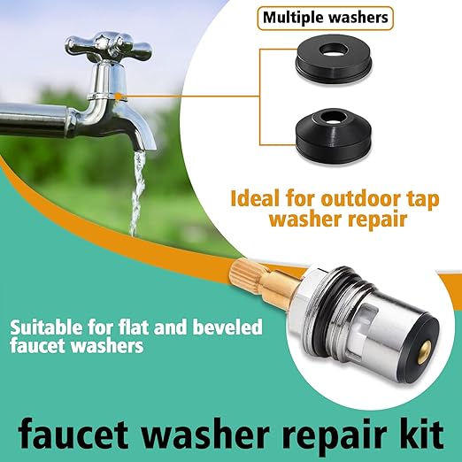 XBVV 32 Size 258 Pcs Faucet and Plumbing Rubber Washers Assortment Kit - Image 9