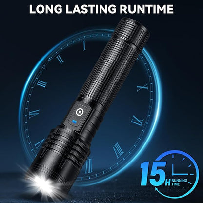 Kmivo Flashlight Rechargeable LED High Lumens, 000 Lumens Super Bright Flash - Image 4