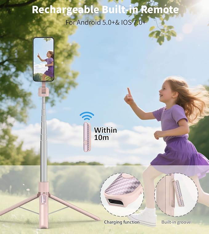 TONEOF 68" Magnetic Selfie Stick Tripod - Image 6