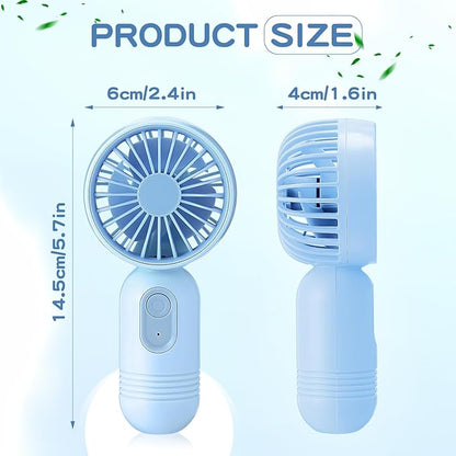 Rossesay 6 Pcs Mini Portable Fan Bulk Cute Handheld Lightweight Small Little - Image 2
