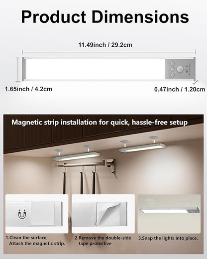 SZOKLED Under Cabinet Lighting Motion Sensor, 111-LED Magnetic Wireless Closet - Image 7
