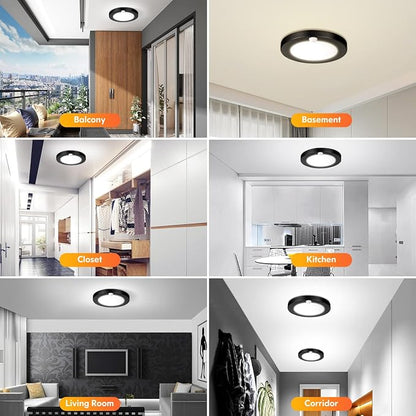 2-Pack Motion Sensor LED Ceiling Lights, 15W-100W Equivalent, 1200LM 3 Colors - Image 7
