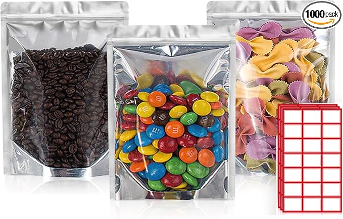 BELLE KR® 4x6 Mylar Bags Stand Up by BELLEKR