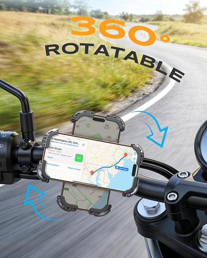 Zewdov Motorcycle Phone Mount, Upgrade Bike Phone Holder, 360° Rotatable Phone - Image 4