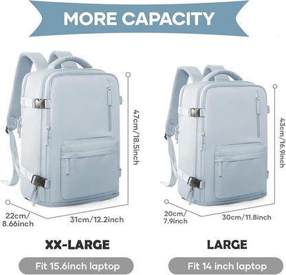 WONHOX Large Travel Backpack Carry on Flight Approved Laptop Work Business - Image 2