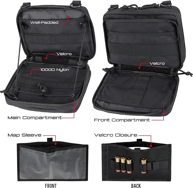 WYNEX Tactical Molle Admin Pouch of Double Layer Design, Admin Pouches Molle - Image 4